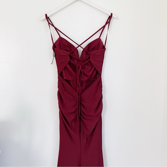 La Femme Dark Berry Gown Size 0 Nwot - Picture 7 of 10